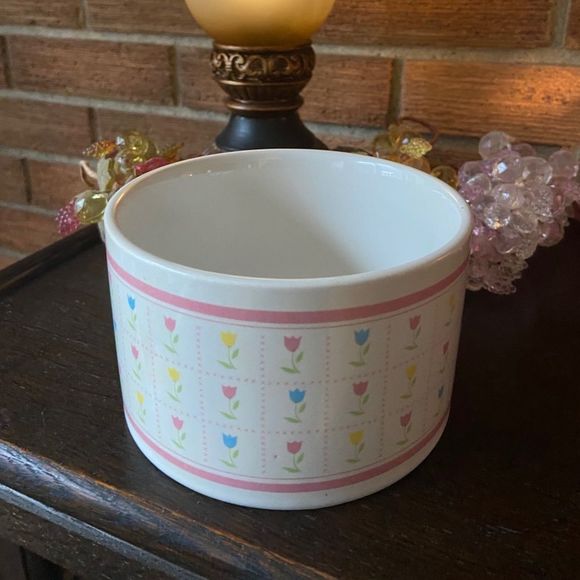 FTDA 1987 candle & dish w colored tulips A12 - Picture 2 of 9